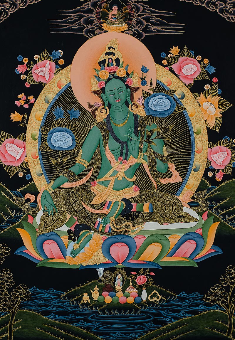 Green Tara | Thangka Mandala